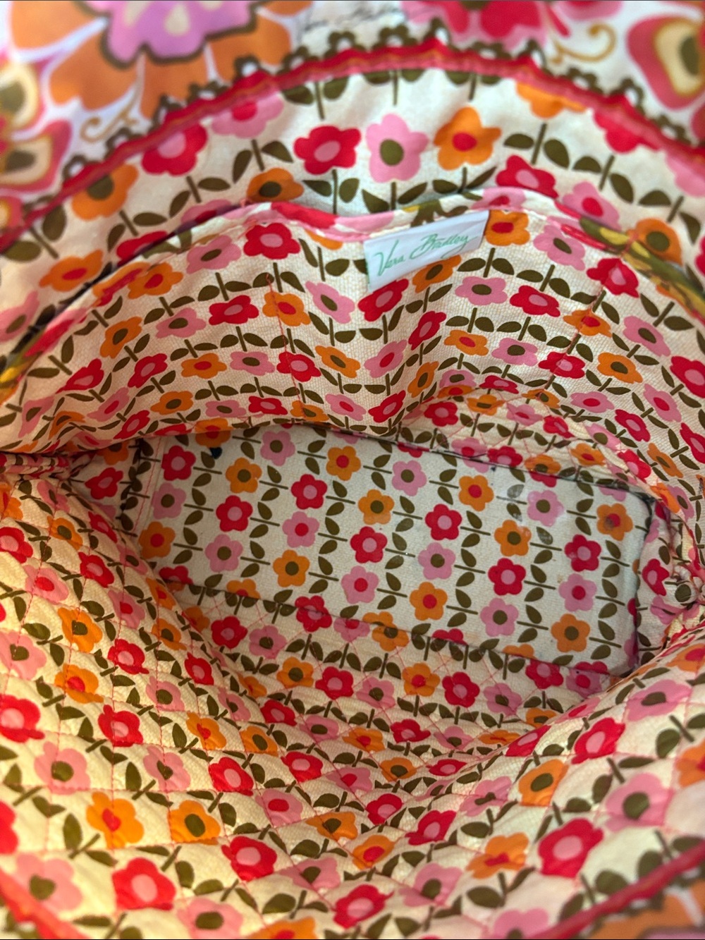 Vera Bradley Retired Folkloric pattern Quilted Floral Tote - Picture 9 of 11
